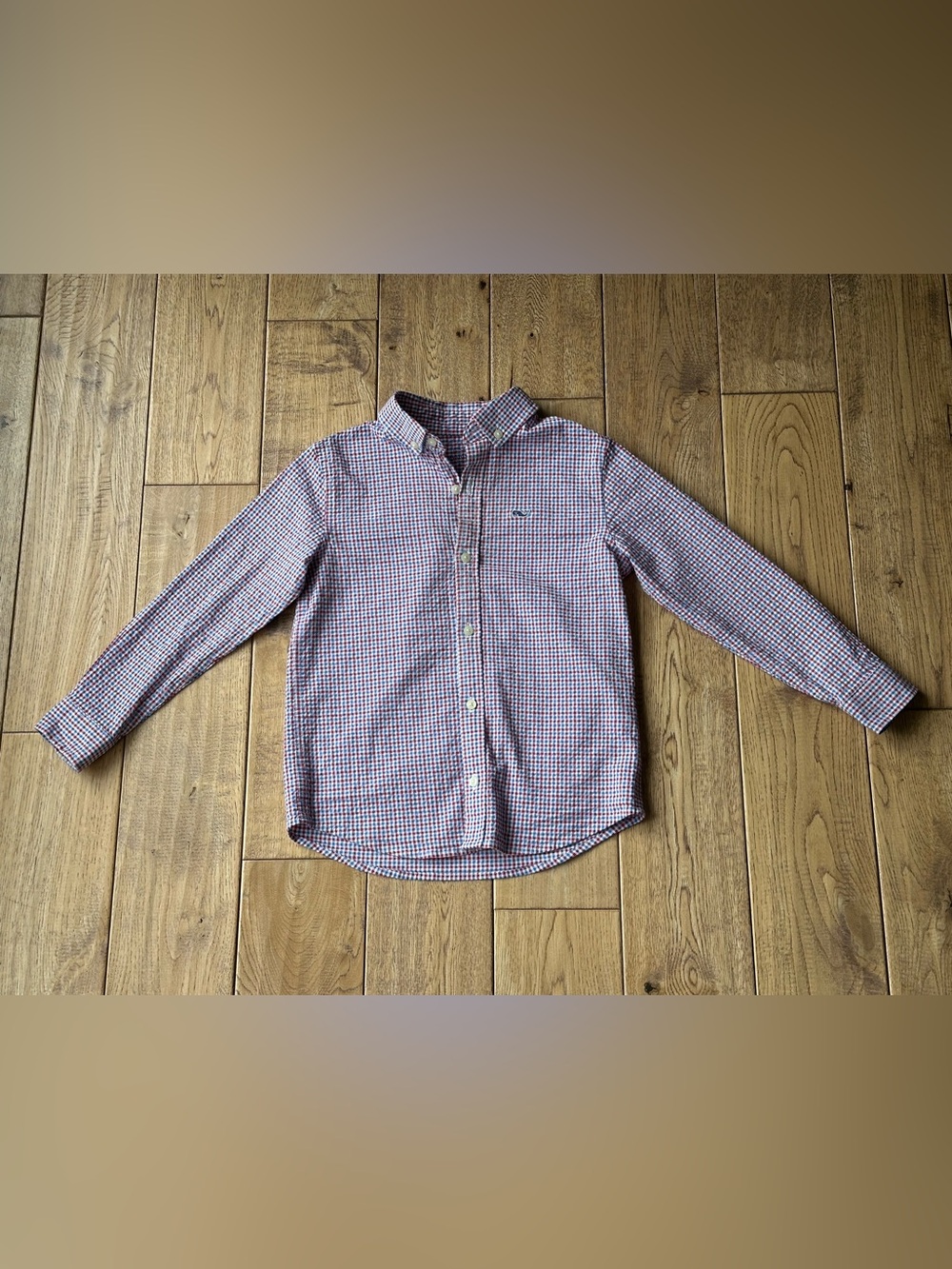 Vineyard Vines Boys Tattersall Seersucker Button Down Shirt size 5